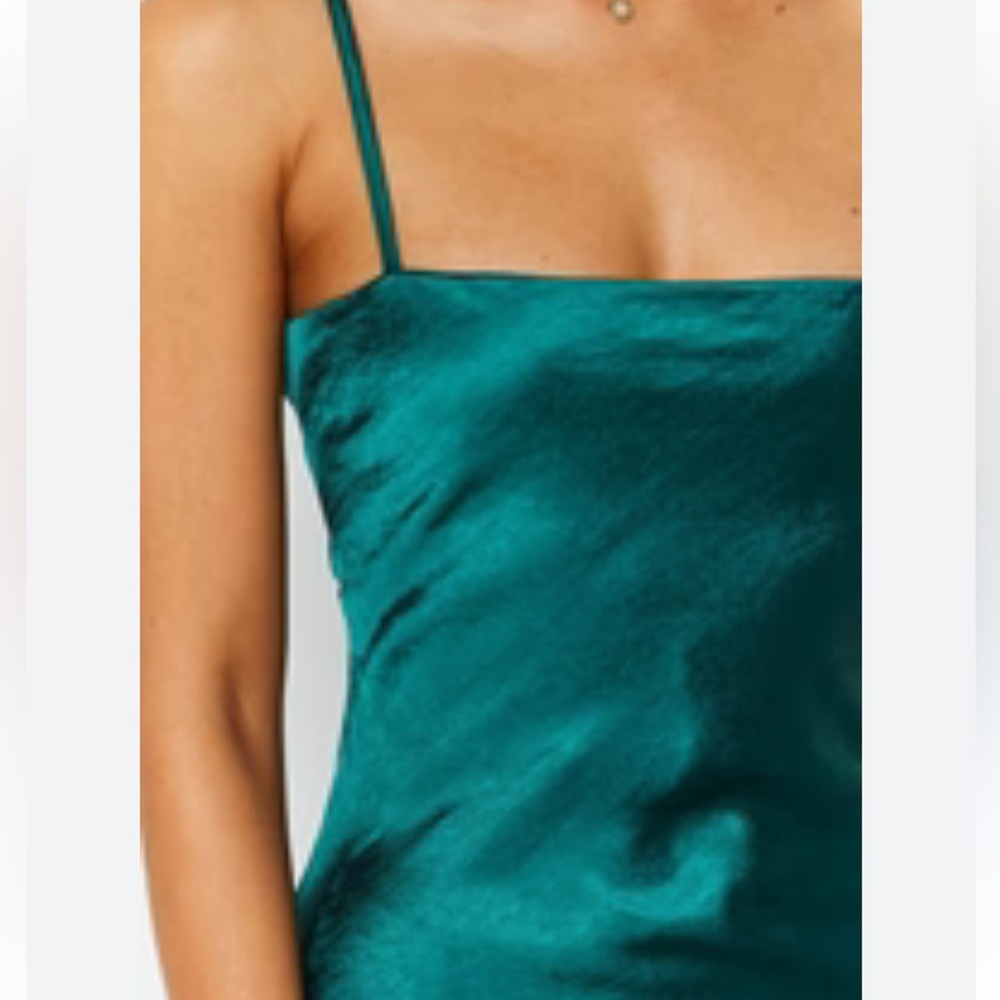 Publix Collection Cowl Neck Satin Cami Crop Top size S